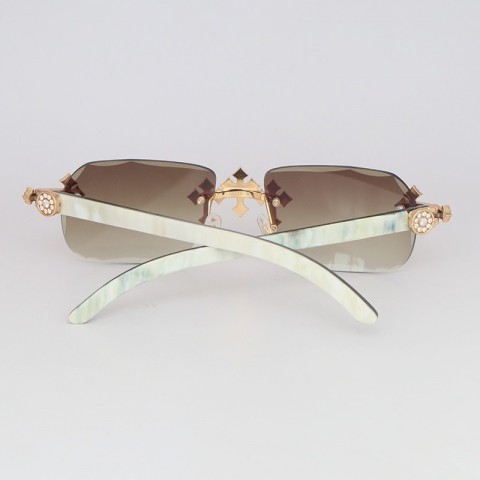 New 3524012 Rimless Sun Glasses with Moissanite Set
