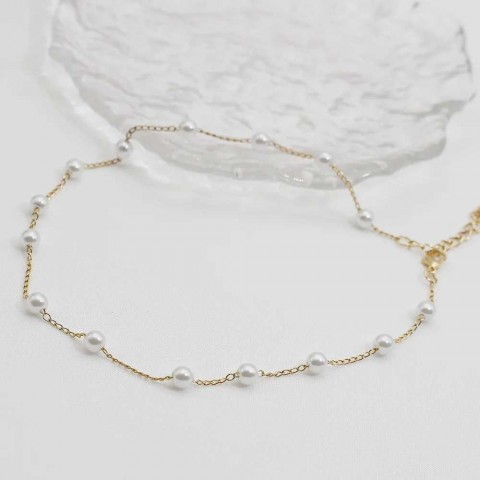 Beaded Gothic Pearl Necklace for Women 2024 Kpop Pendant Jewelry W250318