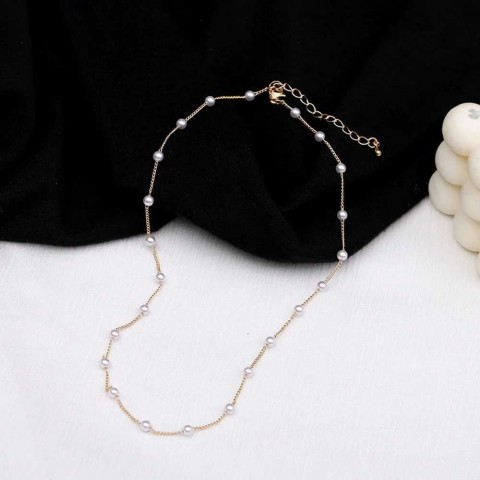 Beaded Gothic Pearl Necklace for Women 2024 Kpop Pendant Jewelry W250318