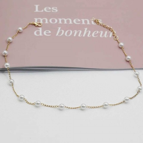 Beaded Gothic Pearl Necklace for Women 2024 Kpop Pendant Jewelry W250318