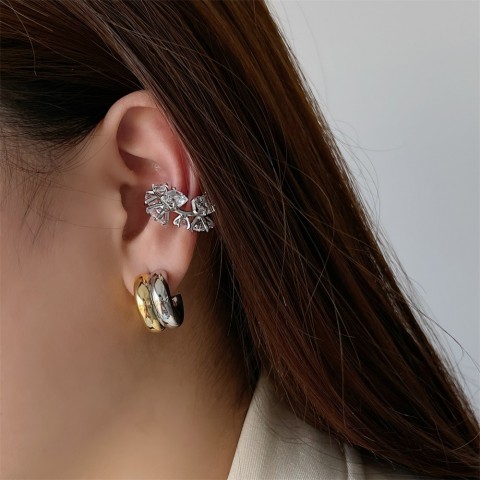 Elegant Two-Tone Stud Earrings for Women
