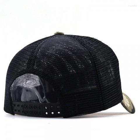 Camouflage Ball Cap for Men Women Unisex Cotton Snapback with Adjustable Strap
