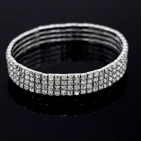 Exquisite Silver Artificial Diamond Anklets for Women - Multi-Level Fashion Foot Jewelry