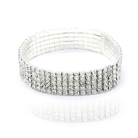 Exquisite Silver Artificial Diamond Anklets for Women - Multi-Level Fashion Foot Jewelry