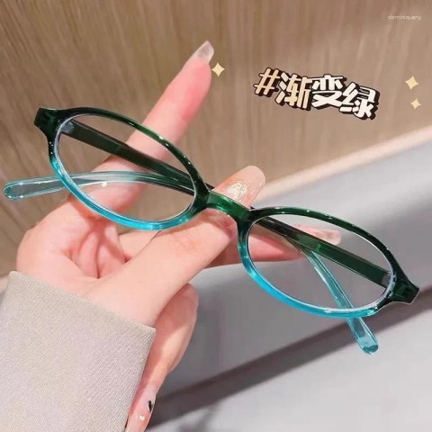 Red Retro Oval Sunglasses for Women with Anti-Blue Light & UV380 Protection