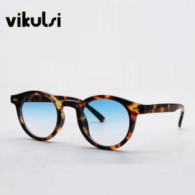 Retro Round Bluehawk Sunglasses for Men - PC Frame, Far Sight, Casual Style