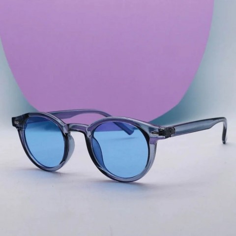 Retro Round Bluehawk Sunglasses for Men - PC Frame, Far Sight, Casual Style