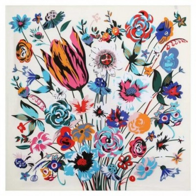 130cm Twill Silk Scarf for Women - Multifunctional Designer Shawl