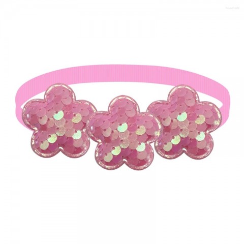 Dog Fashion Accessories 50/100Pcs Flowers Bow Tie & Pet Collar for Small Pups