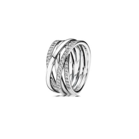Sterling Silver Heart Diamond Engagement Ring for Women