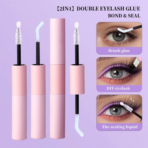 Natural Look Single Cluster Eyelashes Set with Adhesive Glue for Women