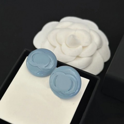 Luxury French Style Light Blue Charm Earrings for Women