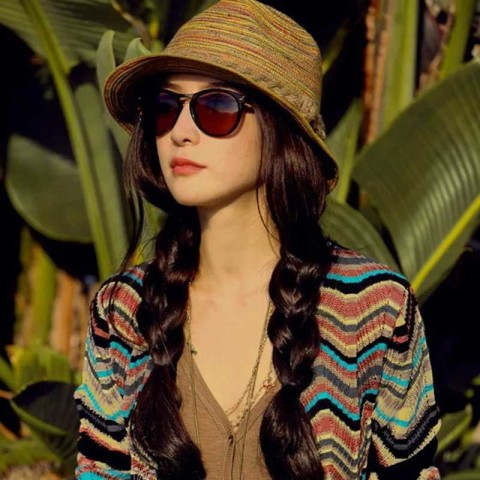 Summer Jazz Straw Hat Set for Women - Colorful Breathable Panama Hat