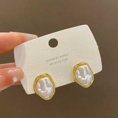 Stud Earrings for Women in Bohemian Style with Imitation Pearl
