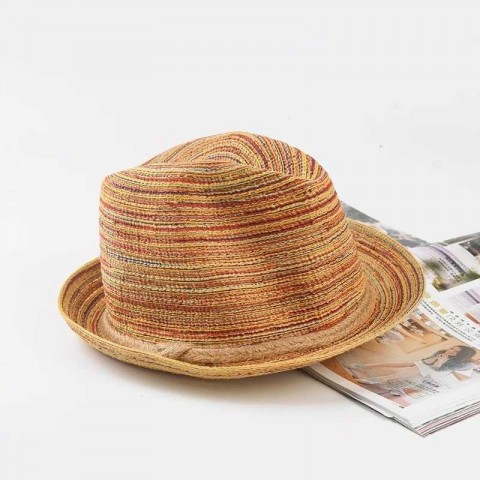 Summer Jazz Straw Hat Set for Women - Colorful Breathable Panama Hat