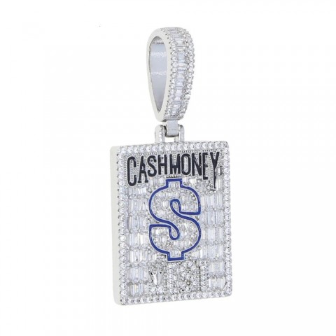 Cash Money Bling Charm Necklace in Gold - Men's Fashion Jewelry