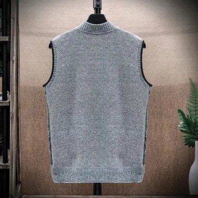 Men's 2024 Autumn Winter Warm Wool Fleece Casual Zipper Vest
