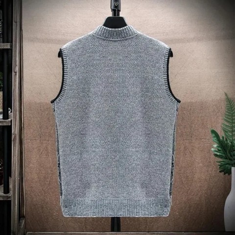 Men's 2024 Autumn Winter Warm Wool Fleece Casual Zipper Vest