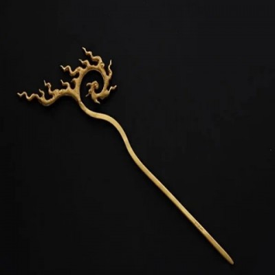 Chinese Style Rosefinch Pattern Hair Clips - Elegant Double-sided Carving Accessories for Women