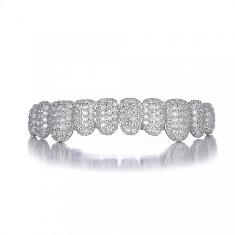 Rachelz Women's Geometric Gold Silver Zircon Teeth Jewelry for Party