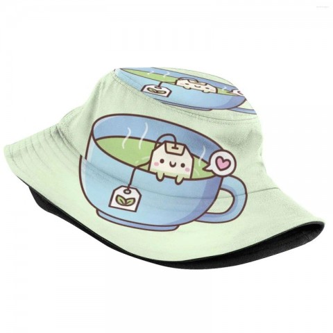 Cute Kawaii Beret Hat - Unisex Green Tea Design for Spring & Fall