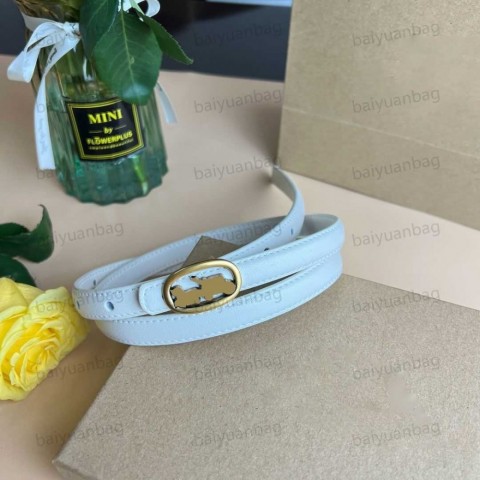 Luxury Simple Leather Belts for Men and Women - Narrow Width 1.5cm Unisex