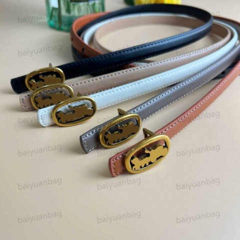 Luxury Simple Leather Belts for Men and Women - Narrow Width 1.5cm Unisex