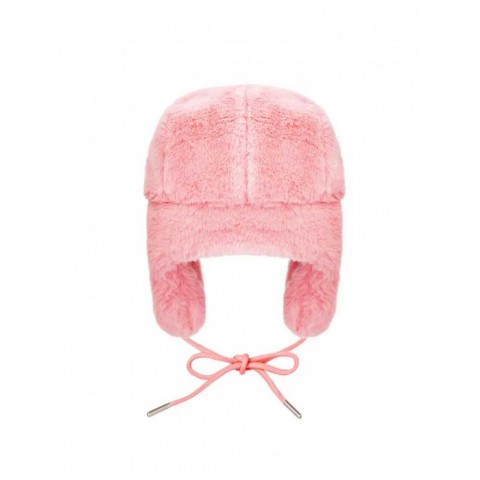 Autumn Trapper Hat for Men - Pink Domokun Cartoon Design with Warm Silk Lining