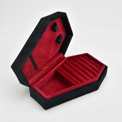 Halloween Inspired Velvet Jewelry Box for Women - Ring, Necklace, Earring Storage