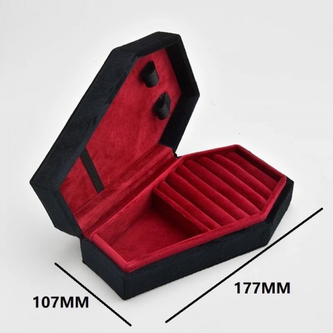 Halloween Inspired Velvet Jewelry Box for Women - Ring, Necklace, Earring Storage