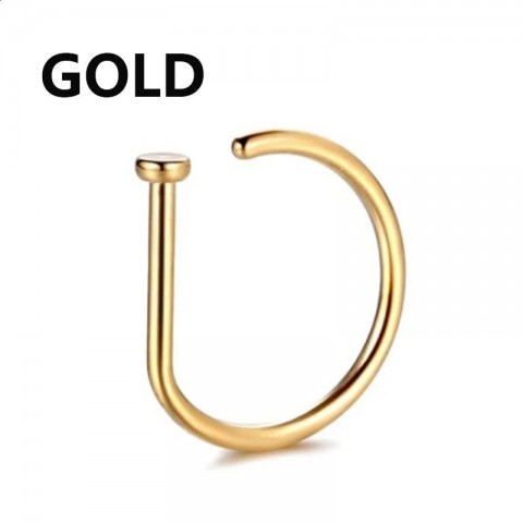 Women's Fashion Stainless Steel Nose Hoop Ring with Magnetic Closure