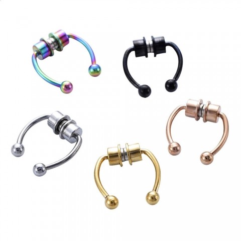 Women's Fashion Stainless Steel Nose Hoop Ring with Magnetic Closure