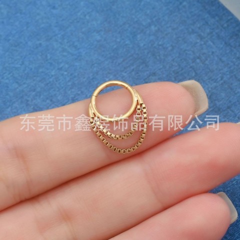 Xin Yu Minimalist Punk Style Universal Titanium Nose Ring