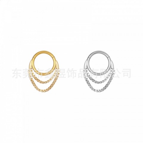 Xin Yu Minimalist Punk Style Universal Titanium Nose Ring