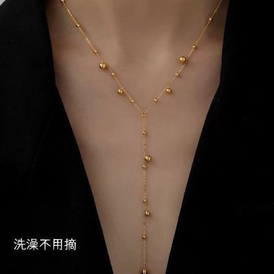 Golden Solitaire Pendant Necklace for Women