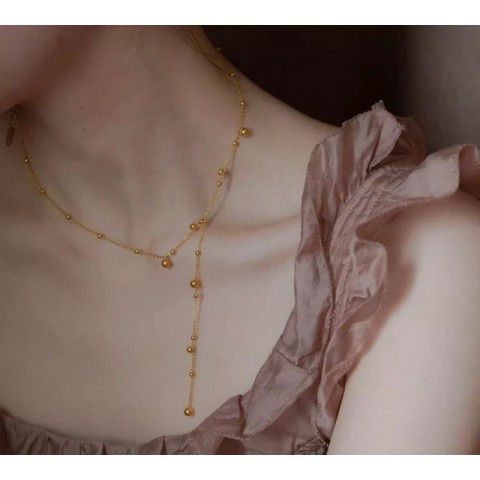 Golden Solitaire Pendant Necklace for Women