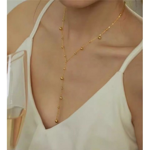 Golden Solitaire Pendant Necklace for Women