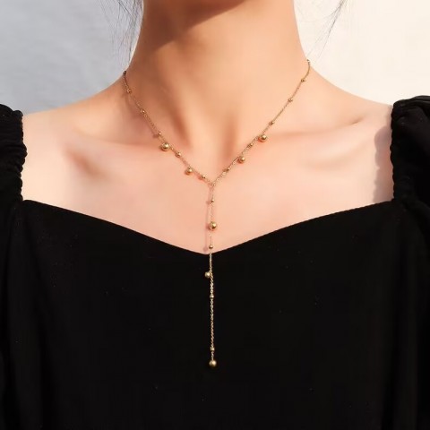 Golden Solitaire Pendant Necklace for Women