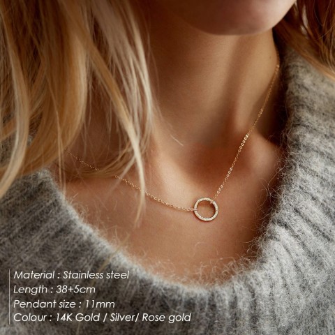 e-Manco Women's Stainless Steel Dainty Choker Necklace Y200323