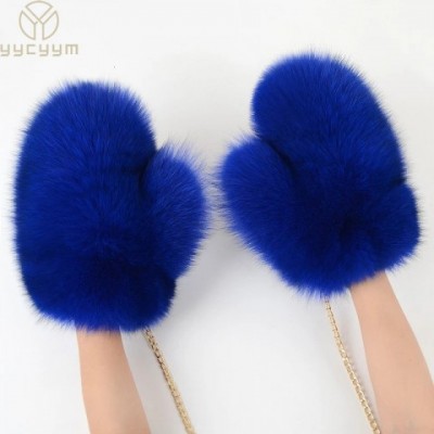 Real Fox Fur Mittens for Women - Warm and Stylish Winter Gloves