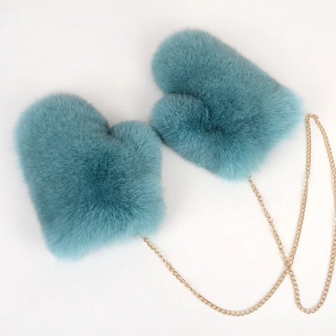 Real Fox Fur Mittens for Women - Warm and Stylish Winter Gloves