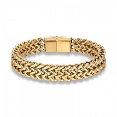Magnetic Clasp Stainless Steel Punk Bracelet for Men Fashion Chain Jewelry Gift