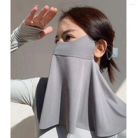 Pashmina Ice Silk Scarf for Women - Thin Breathable Sun Protection