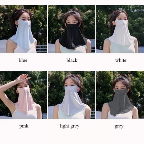 Pashmina Ice Silk Scarf for Women - Thin Breathable Sun Protection