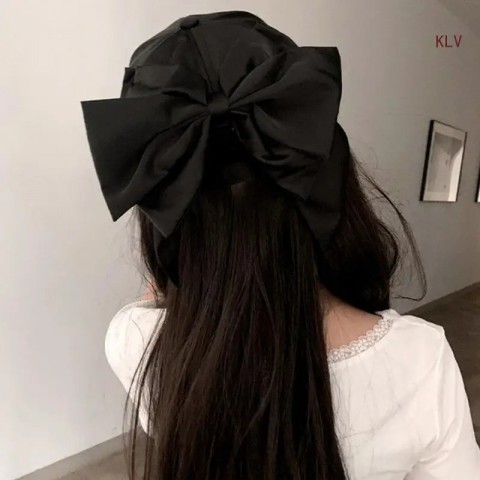 Sunproof Adjustable Silk Baseball Cap with Oversized Bow Knot for Adult Outdoor Activities