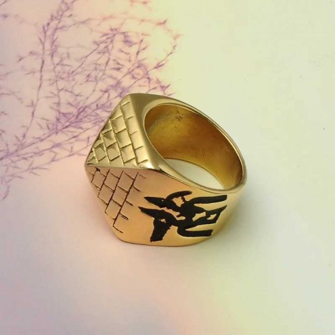 Punk Band Rings Stainless Steel Eye of Horus Egyptian Design for Unisex