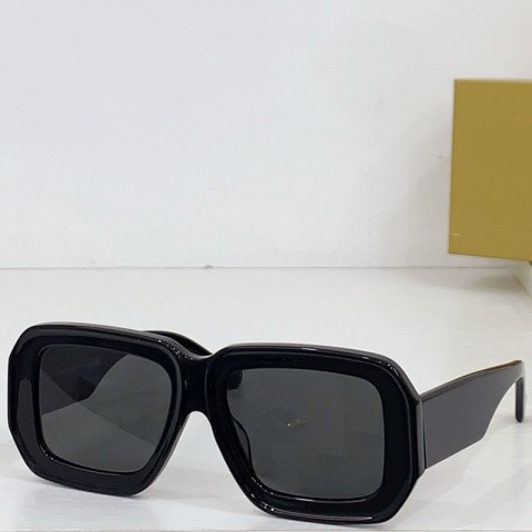 Paula Ibiza Shiny Black Square Frame Sunglasses with Pink Lenses for Men Women