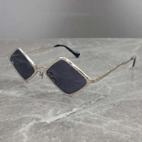 Golden Z14 Pink Rhombus Alloy Sunglasses for Men and Women - Luxury Designer UV Protection