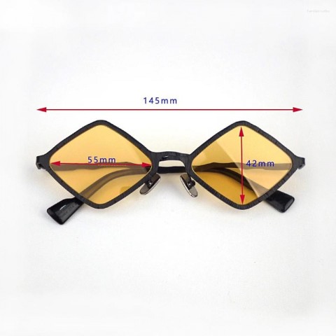 Golden Z14 Pink Rhombus Alloy Sunglasses for Men and Women - Luxury Designer UV Protection