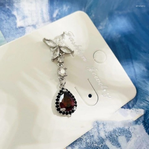 Sylus Women's Red Zircon Dangle Earrings for Deep Space Love Theme